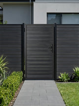 modern black aluminum gate 4x6 ft for residential fencing