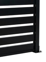 aluminum semi privacy fence panel 6x6 ft with open slats and single post contemporary design