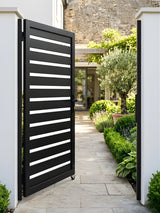 Premium aluminum fence gate 3x6 ft semi privacy secure outdoor entry