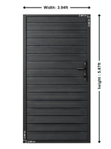 full privacy aluminum gate 4 ft wide 6 ft high black finish