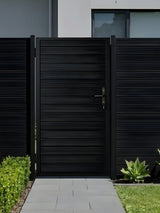 Premium aluminum fence gate 3x6 ft full privacy secure outdoor entry