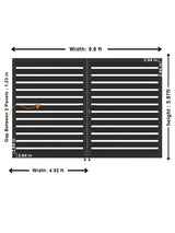 6ft x 10ft aluminum semi privacy double gate for residential driveway