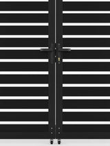 semi privacy aluminum driveway gate 10ft wide double gate exterior design