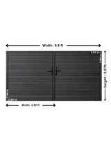 modern black aluminum privacy gate 10x6 heavy duty double swing