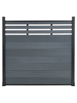 Light Gray Premium Co-Extruded Composite Lattice Top Privacy Fence Panel (with 1 Post) – 6ft x 6ft