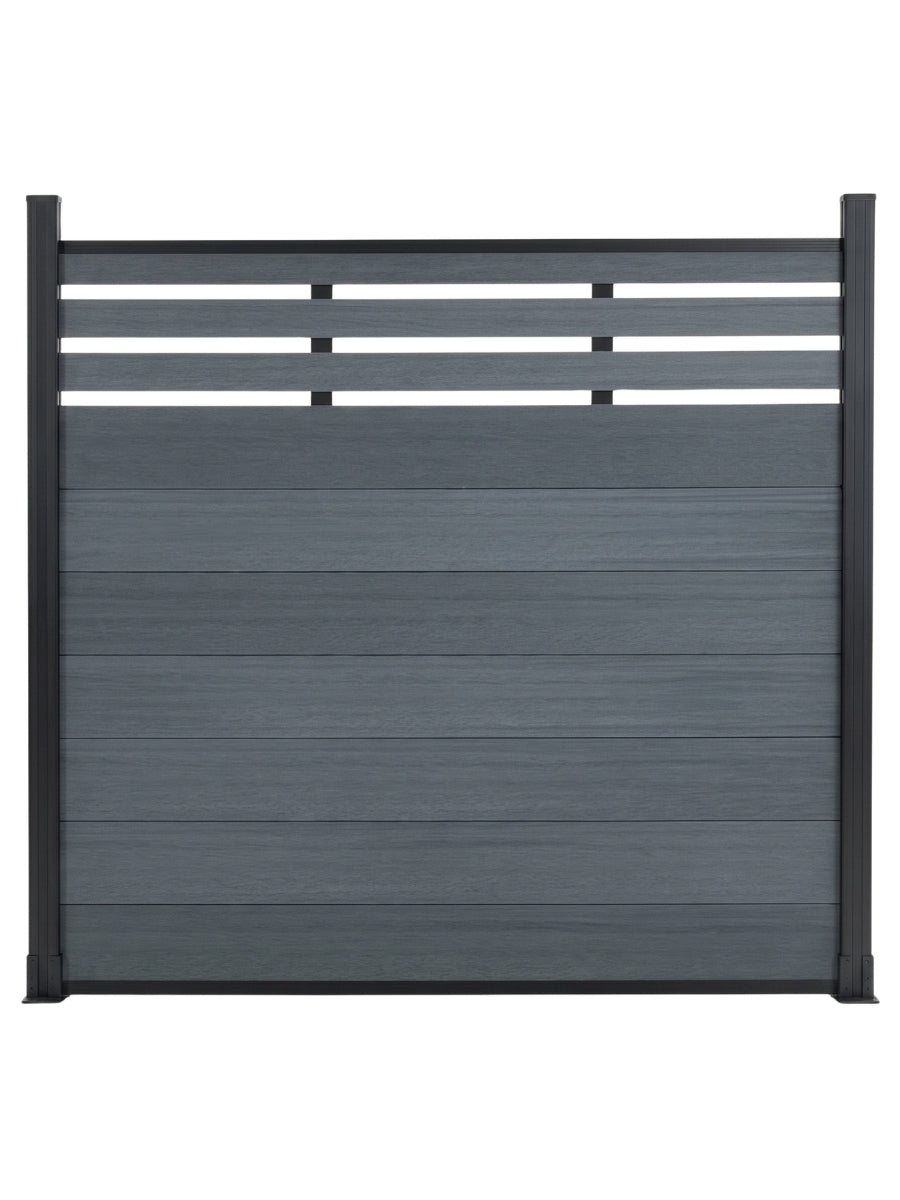Light Gray Premium Co-Extruded Composite Lattice Top Privacy Fence Panel (with 1 Post) – 6ft x 6ft