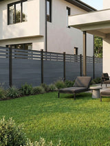 Light Gray Premium Co-Extruded Composite Lattice Top Privacy Fence Panel (with 1 Post) – 6ft x 6ft
