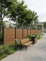 Walnut Premium Co-Extruded Composite Privacy Fence Panel (with 1 Post) – 6ft x 6ft