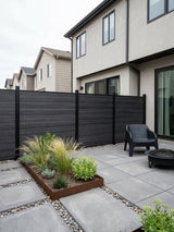 Black Premium Co-Extruded Composite Privacy Fence Panel (with 1 Post) – 6ft x 6ft