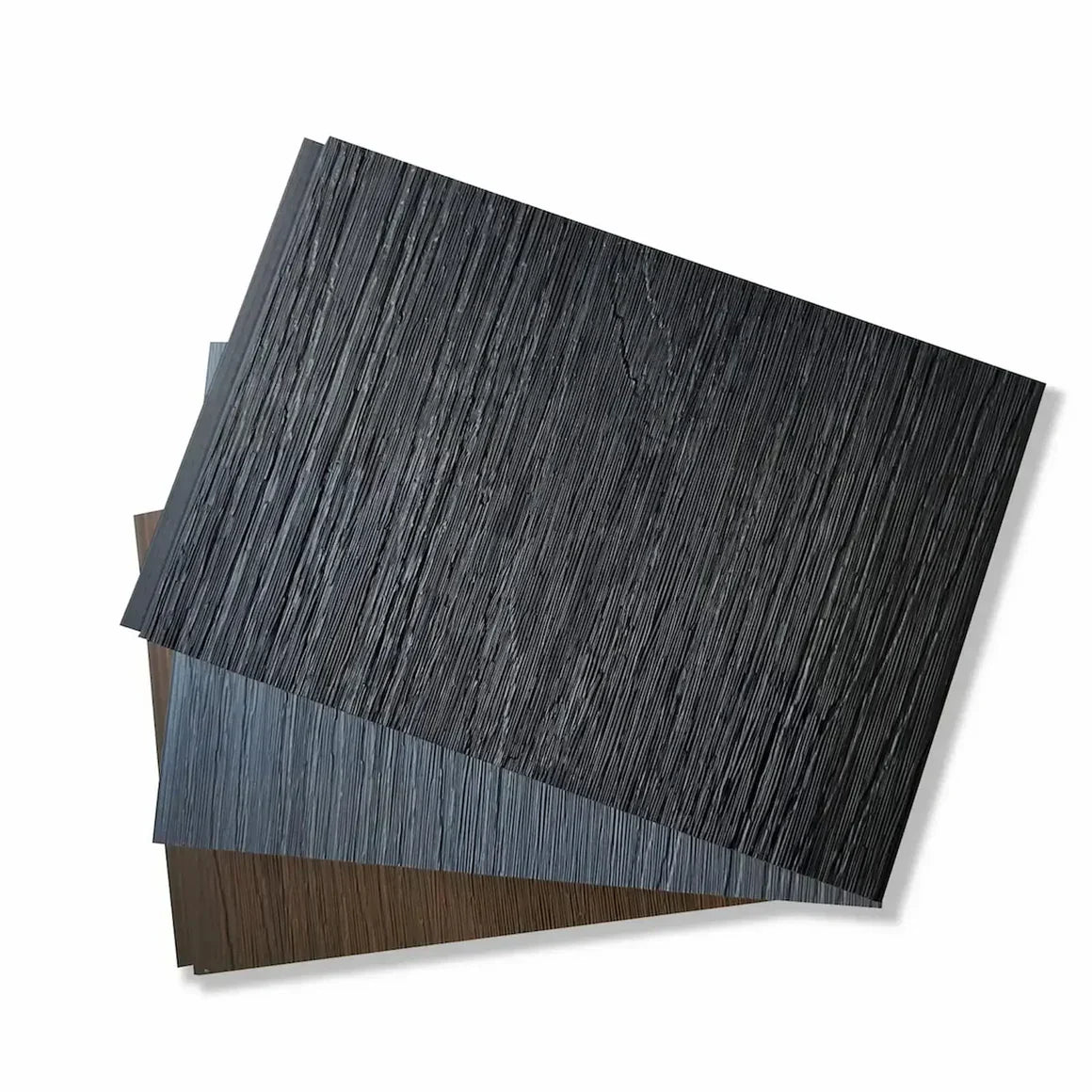 WPC composite fence panel boards in multiple wood-grain color options