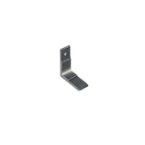 Metal L-bracket gate support clip for composite or aluminum fence installation